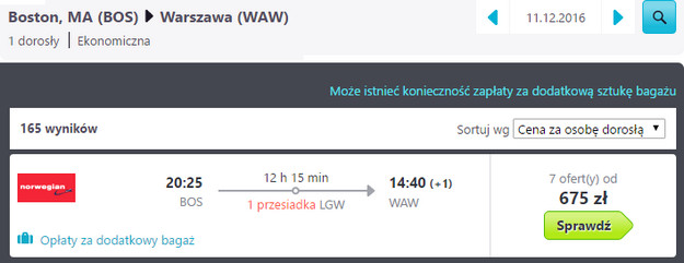 BOS - WAW