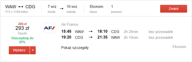 WAW - CDG