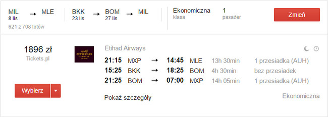 MIL - MLE - BKK - MIL