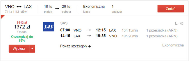VNO - LAX