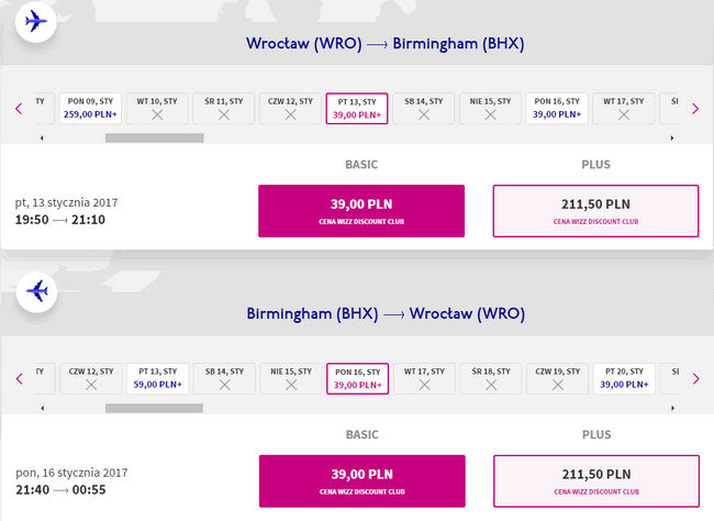 WRO - BHX