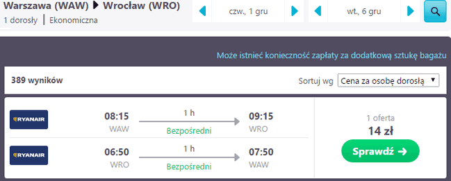 WAW - WRO