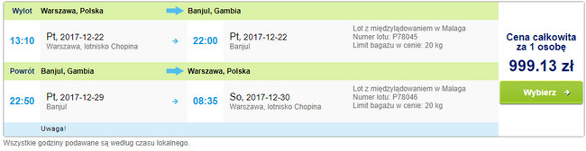 rezerwacja lotów do Gambii