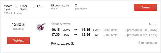 WAW - HAN - TXL