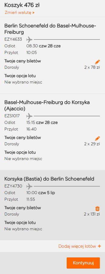 rezerwacja lotów z berlina na korsykę