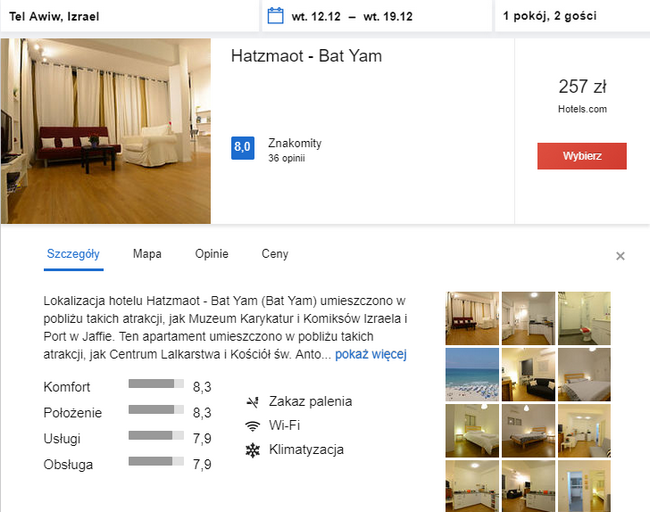 apartament w Tel Awiwie
