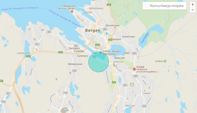 lokalizacja apartamentu w Bergen