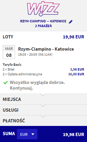 rezerwacja lotu z Rzymu do Katowic