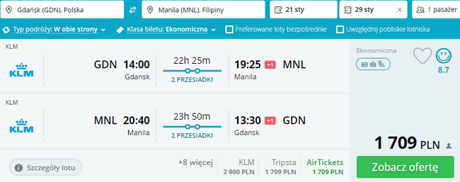 rezerwacja lotów na Filipiny