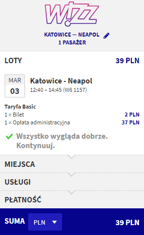 rezerwacja lotu z Katowic do Neapolu