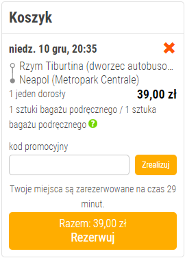 rezerwacja biletu z Rzymu do Neapolu