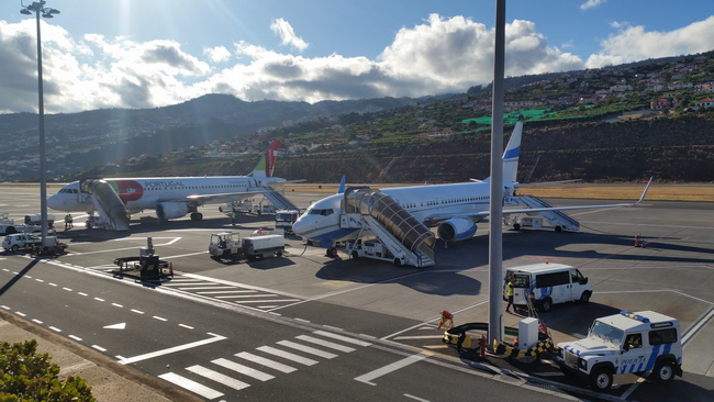 Enterair na lotnisku w Funchal