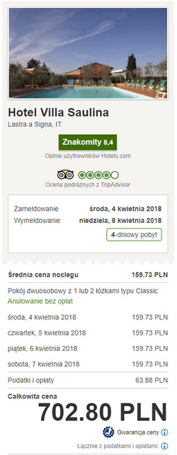 rezerwacja hotelu w Toskanii
