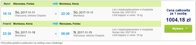 rezerwacja lotów do Kenii
