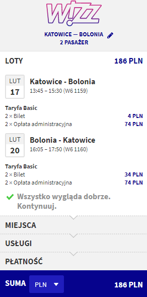 rezerwacja lotów z Katowic do Bolonii