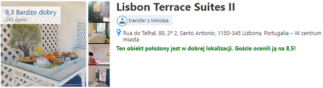 rezerwacja noclegu w Lizbonie