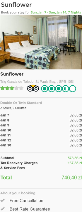 rezerwacja hotelu Sunflower