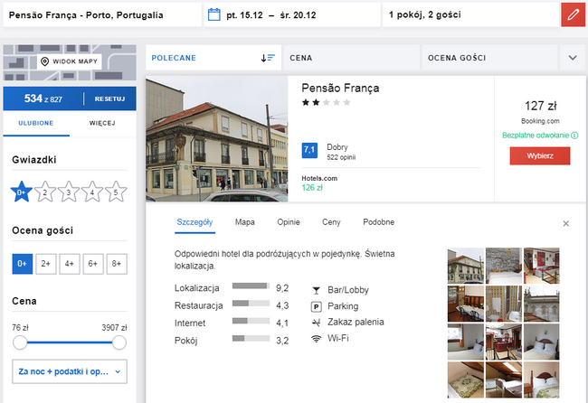zakwaterowanie w porto w Pensao França