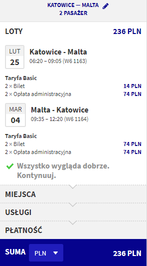 tanie loty z katowic na malte