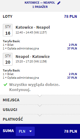 rezerwacja lotów z katowic do neapolu