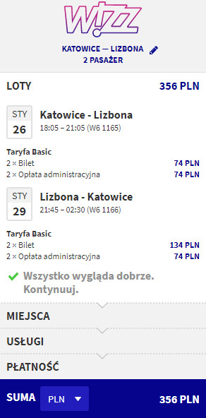 rezerwacja lotów do Lizbony