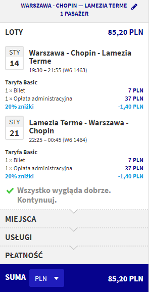 rezerwacja lotów z warszawy do lamezii