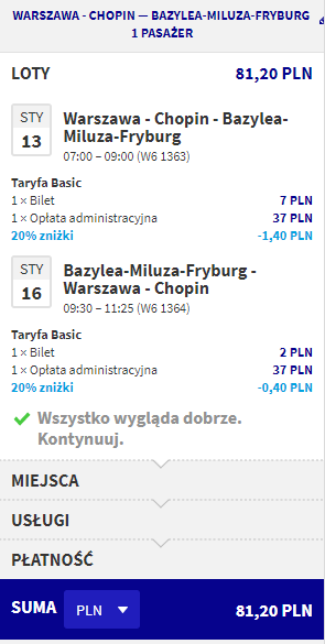 rezerwacja lotów z warszawy do bazylei