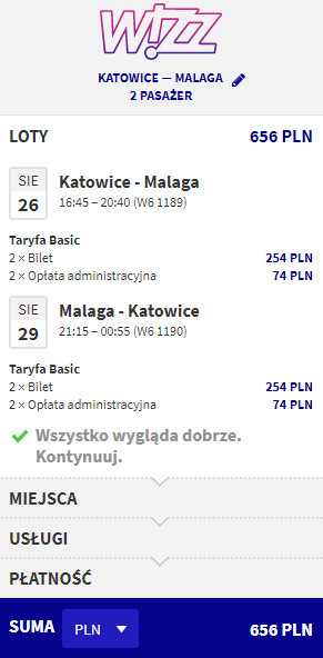 rezerwacja lotów do Malagi