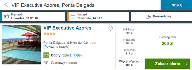 rezerwacja noclegów na Azorach