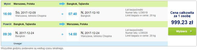 rezerwacja biletów do Tajlandii