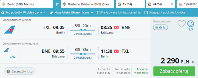 rezerwacja lotów do Brisbane