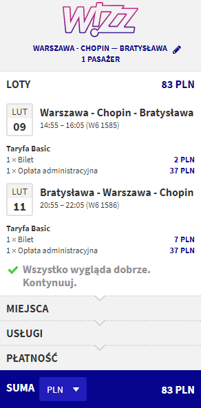 rezerwacja lotów do Bratysławy