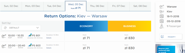 warszawa lot