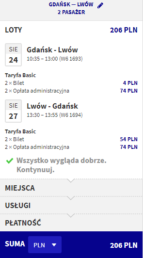 rezerwacja lotów z gdańska do lwowa