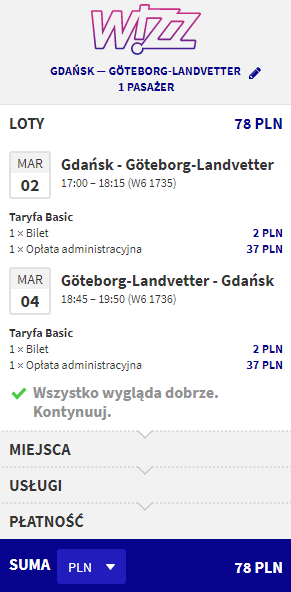 rezerwacja lotów do Geoteborga