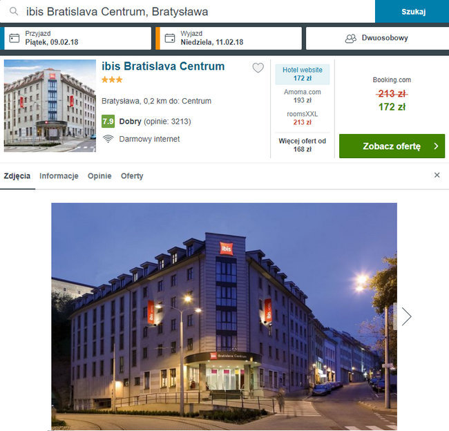 hotel Ibis w Bratysławie
