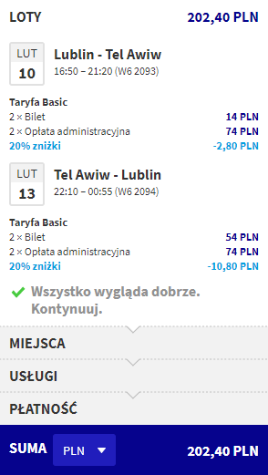 Izrael loty