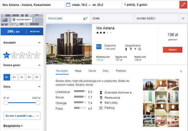 rezerwacje noclegów w kazachstanie