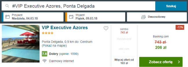 Ponta Delgada nocleg