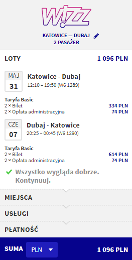 Rezerwacja lotu do Dubaju i z powrotem