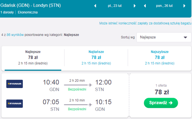rezerwacja lotów z gdańska