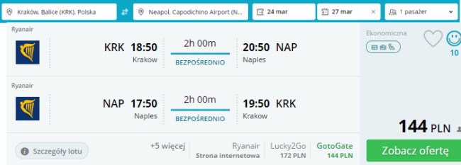 Neapol przelot