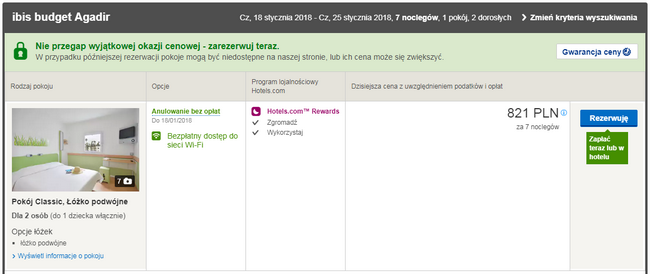 rezerwacja noclegu w agadirze