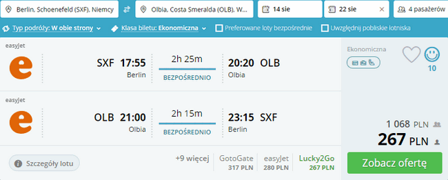 rezerwacja lotów na Sardynię