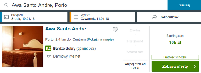 rezerwacja noclegów w Porto