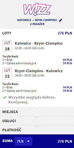 rezerwacja lotów dla dwóch osób