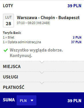 Budapeszt lot