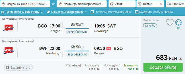 rezerwacja biletów do USA