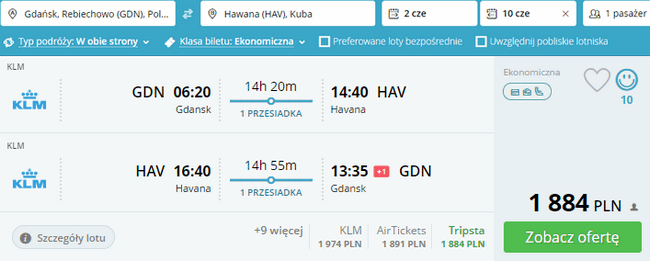 rezerwacja lotów do Hawany
