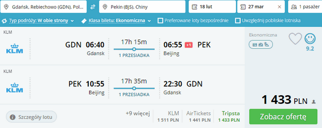 rezerwacja lotów do Pekinu